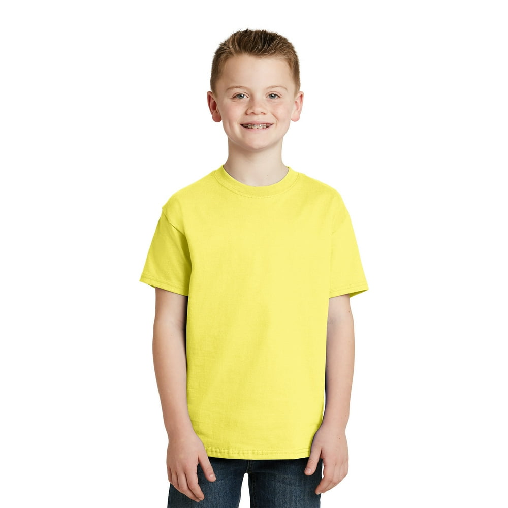 Hanes - Hanes Boy's 100 Percent Cotton Short Sleeve T-Shirt. 5450 ...