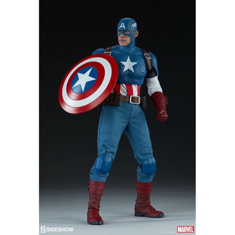 Action Figure Captain America In Scala 1:6 Sideshow Collectibles, Edizione Classic Marvel - Foto 2