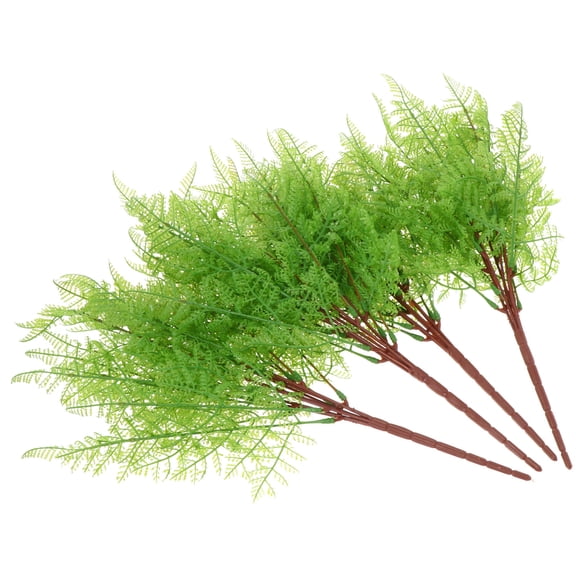 DEEPCRAFF 4Pcs Artificial Green Fern Plants Plastic Simulation Plant for Home and Outdoor Decor