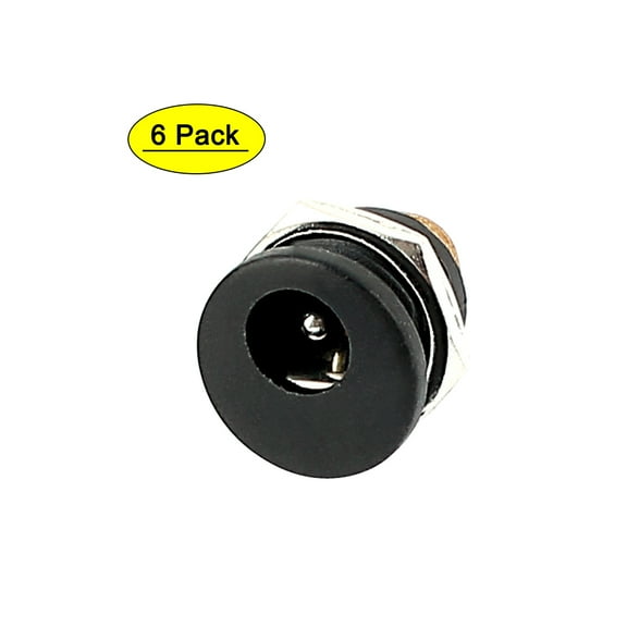6pcs DC-005 Panel Mount DC Power Female Jack Socket Connector 5.5mmx2.1mm