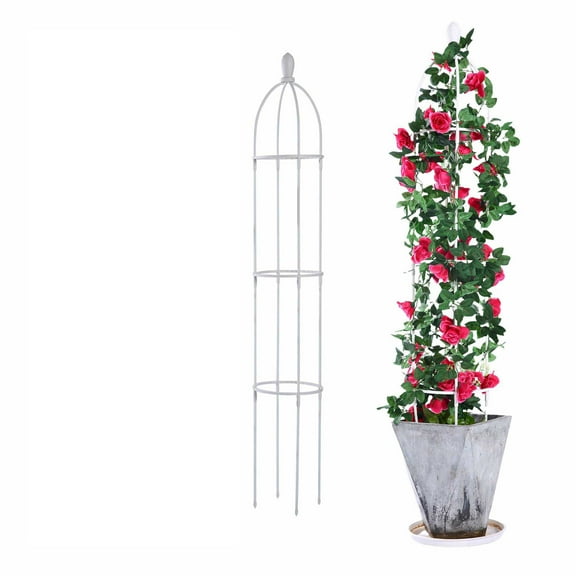 1 Pcs Garden Trellis for Climbing Plants  Outdoor Tower Obelisk Garden Trellis Tall Potted Plants Support Flowers