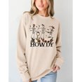 thumbnail image 2 of Women Howdy Western Cowboy Skeleton Sweatshirt, Retro Halloween Oversized Crewneck Pullover, 2 of 6