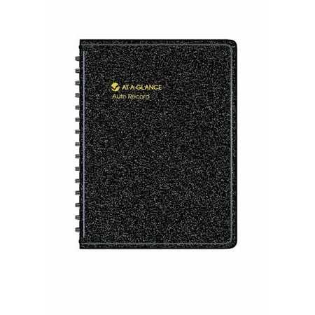 at a glance auto mileage log record book 3 75 x 6 12 inches black