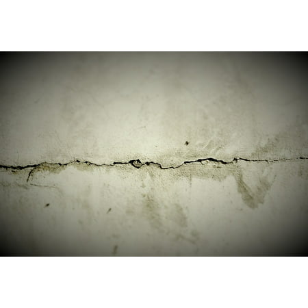 Canvas Print Grunge Wall Gray Crack Concrete Concrete Wall Stretched Canvas 10 x (Best Way To Fix Cracks In Concrete Patio)