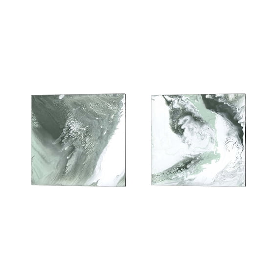 Great Art Now Moss Agate by Studio W 2 Piece Canvas Art Set Each 14"W x 14"H