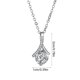 thumbnail image 3 of Elegante collar colgante de plata para mujer, cadena de 45 cm incluida, regalo de bisutería para novias, collar brillante resistente al deslustre para eventos nocturnos, cierre ajustable, 10 g, 3 of 6