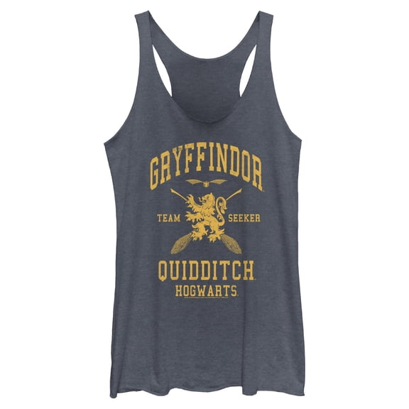 Womens Harry Potter Gryffindor Quidditch Gold Team Seeker Racerback Tank