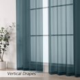 thumbnail image 3 of Chyhomenyc Stone Blue Sheer Curtains 96 Inches Long 2 Panels Set, Light Filtering Solid Window Curtain Panels for Living Room, Rod Pocket Soft Voile Curtain Drapes for Bedroom，Each 42"Wx96"L, 3 of 8