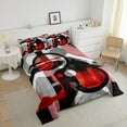 thumbnail image 4 of Erosebridal Geometric Circle Bedding King Comforter Set,Stripes Lines Bedding Sets King with Comforter,Microfiber Reversible Comforter Sets King Size,Abstract Decoration,3pcs, 4 of 8