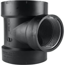 Charlotte Pipe 3 in. Hub x 3 in. Dia. Hub ABS DWV Flush Cleanout Tee