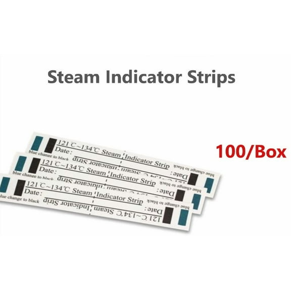 Plasdent Indicator Strips for Steam Sterilize only (30mm x 70mm) 100 strips per pack
