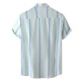 thumbnail image 4 of Hombres Casual Botones Playa Sin posicionamiento Estampado Turndown Camisa de manga corta Blusa Pompotops oipoqjl45449, 4 of 9