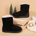 thumbnail image 6 of Homeier Ralph Women's Chenille Knit Boots Slippers Warm Plush Fleece Cosy Winter Booties Slipper Memory Foam House Shoes, 6 of 7