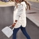 thumbnail image 4 of Gibobby Abrigos largos de invierno para mujer, Chaleco largo para mujer, acolchado de invierno, con capucha, sin mangas, con cierre, para exteriores, chamarra larga, chaleco(Beige,M), 4 of 5