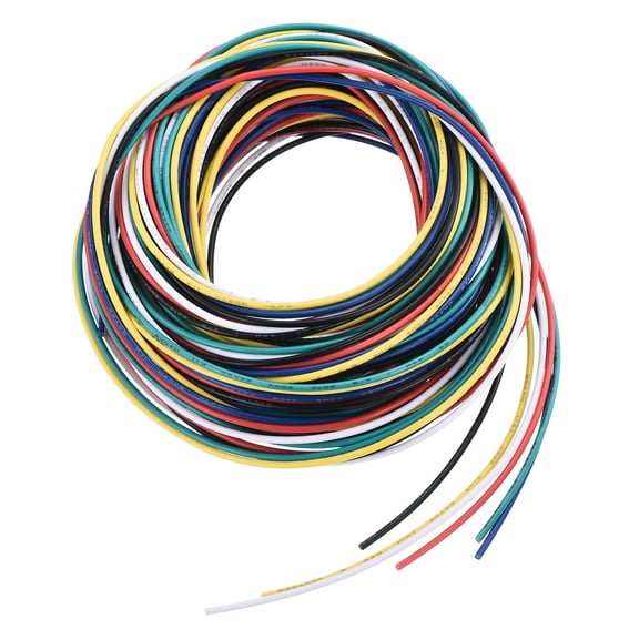 28 Gauge Hookup Wire 3.0m/10ft 28AWG Flexible Electrical Wire Tinned Copper Stranded 6 Color, 1.5mm
