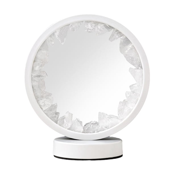 Lámpara de noche con espejo de tocador, luz de noche creativa para oficina, dormitorio, sala de estar Luz blanca cálida