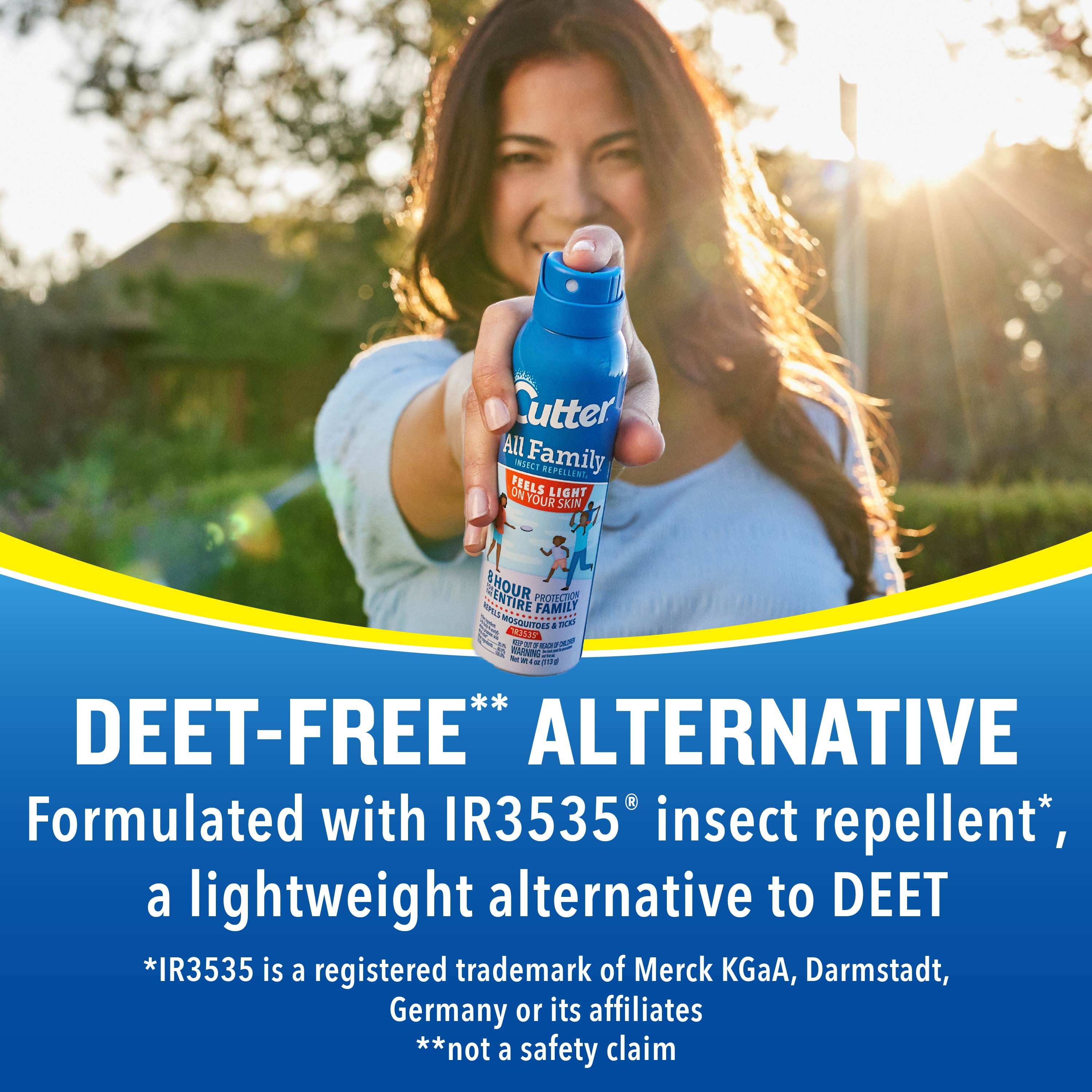 Cutter All Family Insect and Mosquito Repellent, Lightweight DEET-Free Bug Spray, 4 Oz
