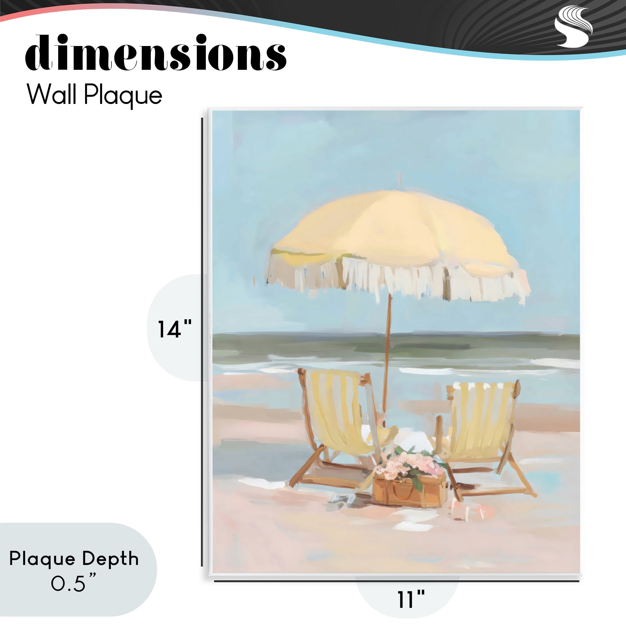 Stupell Industries Yellow Chairs Beach Relaxation Wall Plaque Art, design by Sisi and Seb