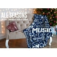 thumbnail image 5 of Music Gifts, Music Note Flannel Blanket, for Music Lovers, Music Teacher Gifts, for Sofa Chair Bed Office 50"x65", Blue, 5 of 5