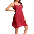 thumbnail image 3 of Women Silk Cotton Camis Full Slips for Under Dresses Camisoles Slip Dress Chemise Petticoat, 3 of 6