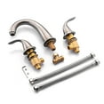 thumbnail image 3 of Sumerain S2142NS Brushed Nickel Tub Faucet 2 Handle,Deck Mount 3 Hole Bathtub Faucet Brass Roman Tub Faucet,High Flow, 3 of 7