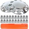 thumbnail image 7 of PET-U 1-Pair Chrome Front Wheel Covers Hub Axle Semi Plastic ABS Pair 33mm Nut Covers, 7 of 7