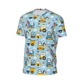 thumbnail image 6 of Wukai Building Truck Print Men's Short-Sleeved Mesh T-Shirt,Quick-Dry Short Sleeve Workout T-Shirt-Small, 6 of 8