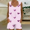 thumbnail image 6 of Tnhcen 2 Piece Women's Valentine's Day Heart Print Pajama Sets Soft Sleeveless Cami Top and Shorts Pjs Homewear Set S-2XL, 6 of 6