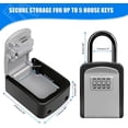 thumbnail image 4 of Caja de seguridad para llaves para manija de puerta Caja de seguridad con combinación de 4 dígitos reiniciable a prueba de agua para llaves al aire libre, caja de seguridad para llaves colgante p, 4 of 5