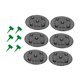 thumbnail image 2 of 6 piezas planta de planta maceta soporte para macetas de macetas versátiles de jardín cubierta de patio de la cubierta del piso del piso de la base de la base de la planta de la planta 20cmx2cm, 2 of 8