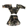 thumbnail image 2 of 1: 6 Mujeres Patrón de flor de manga corta Patrón de flores Mini Doll Manga de manga de muñeca para accesorios de figura femenina a escala de 12 negro, 2 of 8