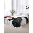 thumbnail image 5 of Black White Cow Full Size Flat Sheet, Wrinkleproof & Fadeproof Cooling Flat Bed Sheet Only, Spring Farmhouse Animals Printed Red Floral Breathable Soft Bedding Top Sheets 81 x 96 Inches, 5 of 8