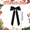 thumbnail image 2 of 6-Pack Black Velvet Bow Hair Clips, 8.66-Inch Long Tail Ribbon Barrettes for Women and Girls, Oversized Hair Bows for Ponytails, Updos, Weddings, Parties and Holiday Styling, 2 of 3