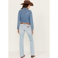thumbnail image 3 of Wrangler Women's Retro Mid Rise Light Wash Mae Wide Leg Trouser Jeans - 112330011 32W x 36L, 3 of 4