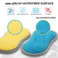 thumbnail image 4 of Durable Scrub Scouring Sponge Pad,Non-Scratch Microfiber Reuseable Sponges Along with Heavy Duty Scrubber for Kitchen Cleaning Dishes and Pots-12Pack, 4 of 7