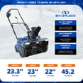 thumbnail image 6 of Snow Joe IONMAX Cordless Snow Blower with Electric Engine Type, 24V, Blue, 24V-X2-SB22, 6 of 12