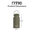 thumbnail image 4 of RTIC 16 oz Ceramic Lined Insulated Outback Water Bottle, Leak Resistant, 2 Pack, Olive, 4 of 7