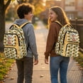 thumbnail image 3 of Jeiento Kids School Backpack for Boys & Girls Sunflower Cowboy Highland Cow 17 Inch Backpack Large Capacity Multi-Pocket School Bag for Elementary, Travel, Back to School Supplies, 3 of 7