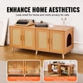 thumbnail image 3 of Modern Wooden Litter Box Cover - Enclosure for 2 Cats, Furniture Style & Odor-Free, 3 of 6