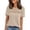 *A-Beige, variant on Womens's Waffle Knit Long Sleeve Cut-Out T-Shirt,Casual Loose Fit Shirts B-Red,Womens Plus M