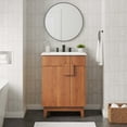 thumbnail image 2 of Vanity Cabinet (Sink not included), Walnut, Melamine Wood , Hotel Bedroom Bathroom, Modern Contemporary HB36062, 2 of 9