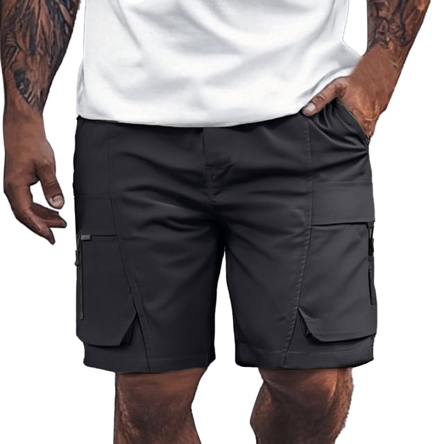 Pantalones cortos holgados con cordón para hombre - Transpirables y ligeros - Spandex, ropa urbana informal, tallas S-XXL