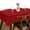 Red, variant on HEIRLOOM COMFORT Red Rectangle Table Cloth, 60x102 Inch, 100% Cotton, Fits 8-10 Seats, Soft, Durable, Washable, Stain Resistant, Table Cover for Dining, Anniversary, Holiday Gatherings, Family Dinner