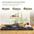 thumbnail image 4 of Japanese Floor Mattress Futon Mattress Twin Size Viscose Derived from Bamboo, 3" Thick Tatami Mat with High Density Foam, Foldable & Portable Floor Lounger Bed, Roll Up Sleeping Pad, Guest Room, 4 of 7