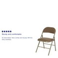 thumbnail image 6 of Emma + Oliver 4 Pack Double Braced Beige Vinyl Folding Chair, 6 of 15