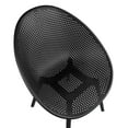 thumbnail image 6 of 2xhome Set of 2 Modern Perforated Egg-Shaped Dining Accent Chairs, Breathable Polka Dot Bowl Pod Pattern for Indoor or Outdoor Use, Black, 6 of 11
