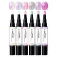 thumbnail image 4 of 6 Colors Nail Polish Pen Set, Pearl Shimmer Nail Polish Pens, Water Based Nail Art Polish, Quick Dry Nail Paint Markers with Brush Tip for DIY Home Manicure, No UV Lamp Needed, 4 of 9