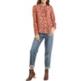thumbnail image 3 of Allegra K Women's Ruffle Collar Long Sleeve Button Down Floral Shirt, 3 of 7