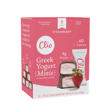 Clio Greek Yogurt Bar Strawberry 1 76 Oz Walmart Com