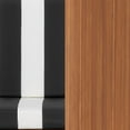 thumbnail image 5 of Linon Lathan 4-Piece Outdoor Chat Set, Includes Couch, Coffee Table, and 2 Chairs, Natural Oil Stained Finish with Black Stripe Fabric, 5 of 8